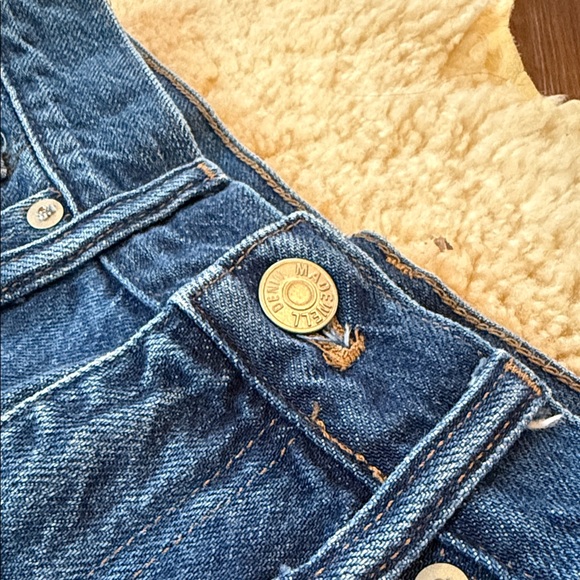 Madewell Denim Mini Skirt Rigid Denim A-Line Size 27 Like New! M1 - Picture 3 of 9